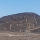 The 2,000-year-old drawing of a cat in the Nazca Desert of Peru.
